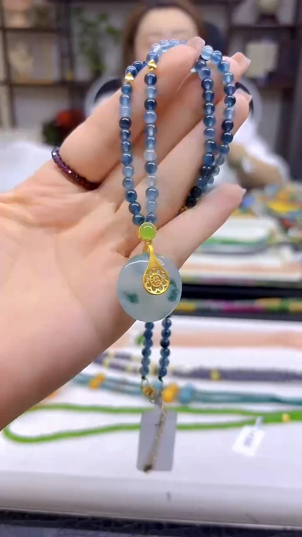 翡翠未镶嵌项链DIY款M664