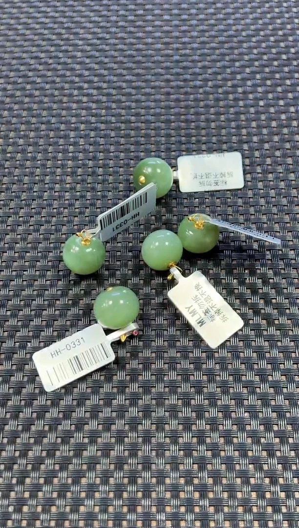 和田玉18K金镶嵌颈饰（多样性发一件）0331