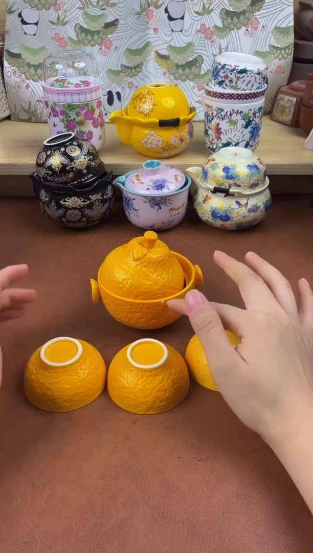 陶陶瓷茶具摆件旅行套组微瑕