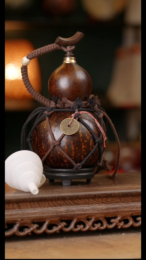 323号精品天然大漆酒葫芦一物一拍~/