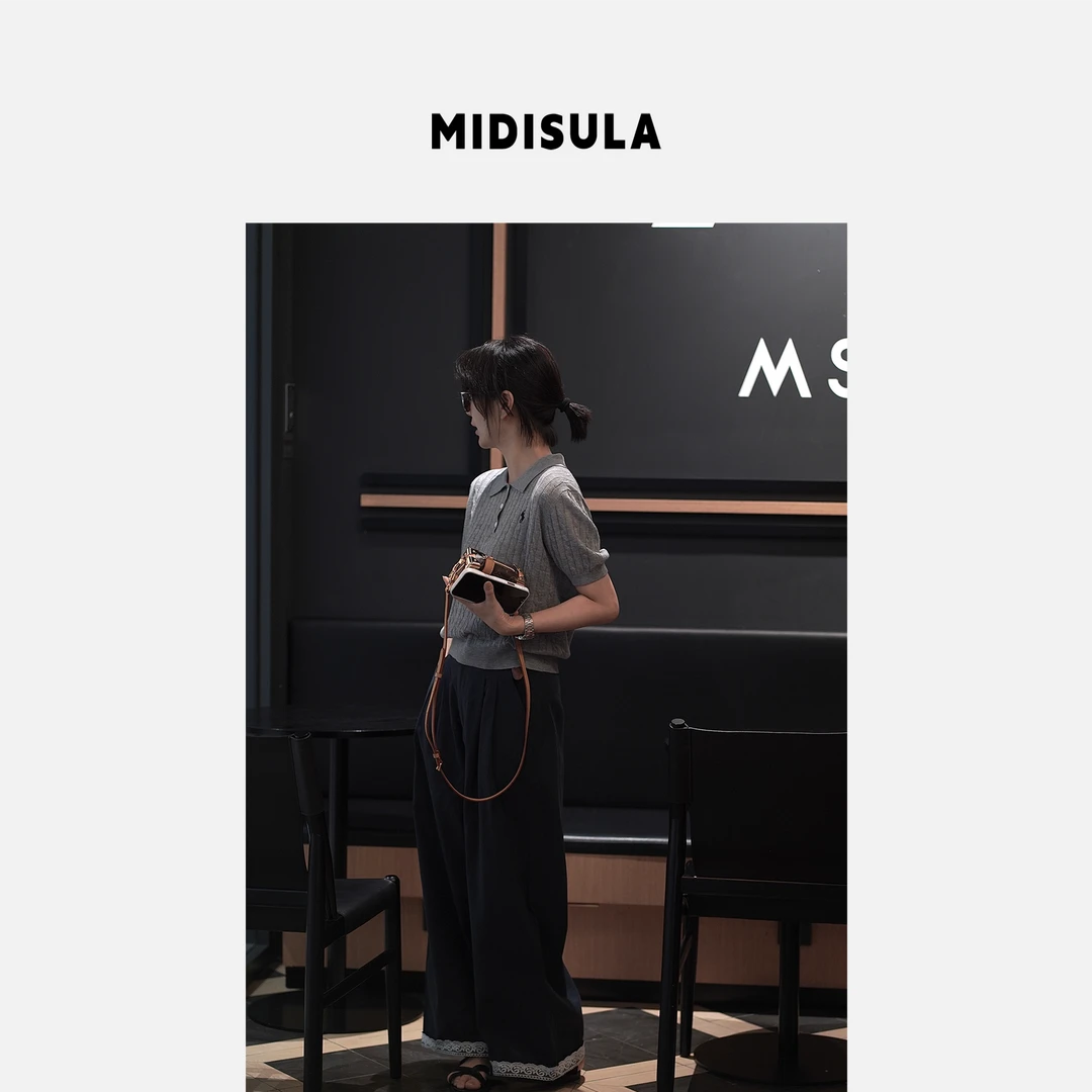 【H.MDSL】 时尚洋气欧若风polo领简约风高级感麻花马标刺绣#0292