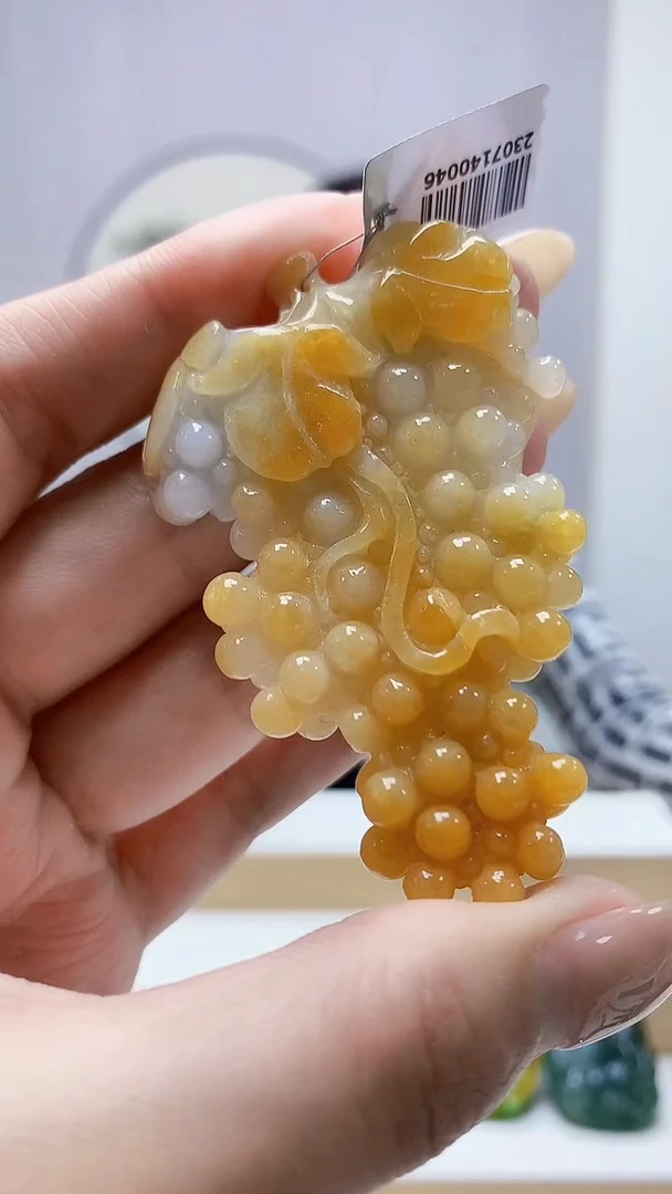 未镶嵌定制翡翠5160MM-毛货挂件7