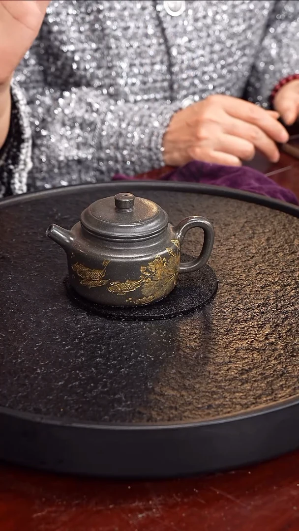 茶壶紫砂张杏娟  德钟130  大彬金砂 240毫升 南景黎
