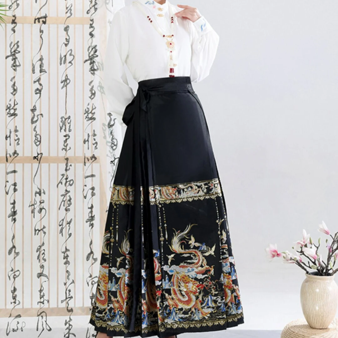 【小依专享】E5F10127 秋意浓情女装马面裙复古风-0127