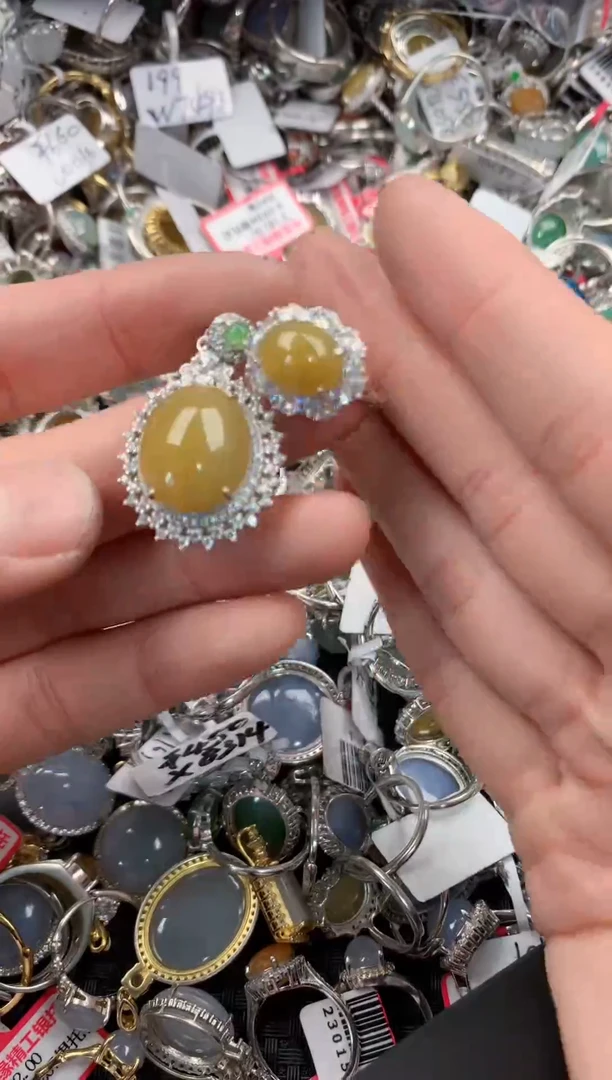 银S925镶嵌戒指翡翠777------9