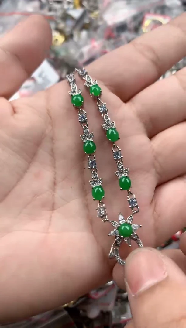 银S925镶嵌戒指翡翠10    1