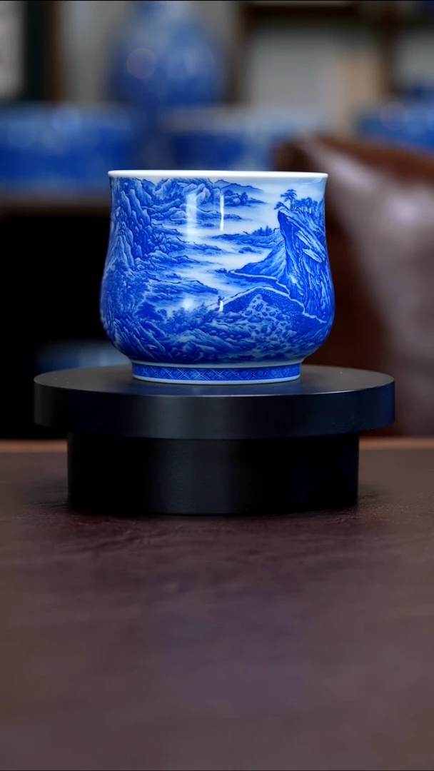 资*青山秋雨山水主人杯陶瓷