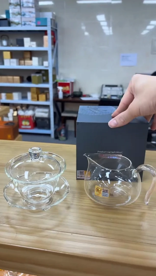 禾器淡然茶海樱粉+禾器荷叶盖碗透明