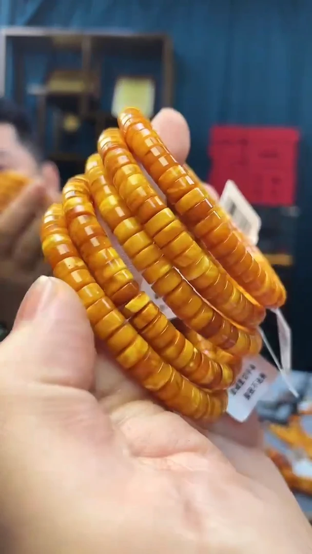 手串琥珀未镶嵌蜜蜡直切手串（多样性发其一）