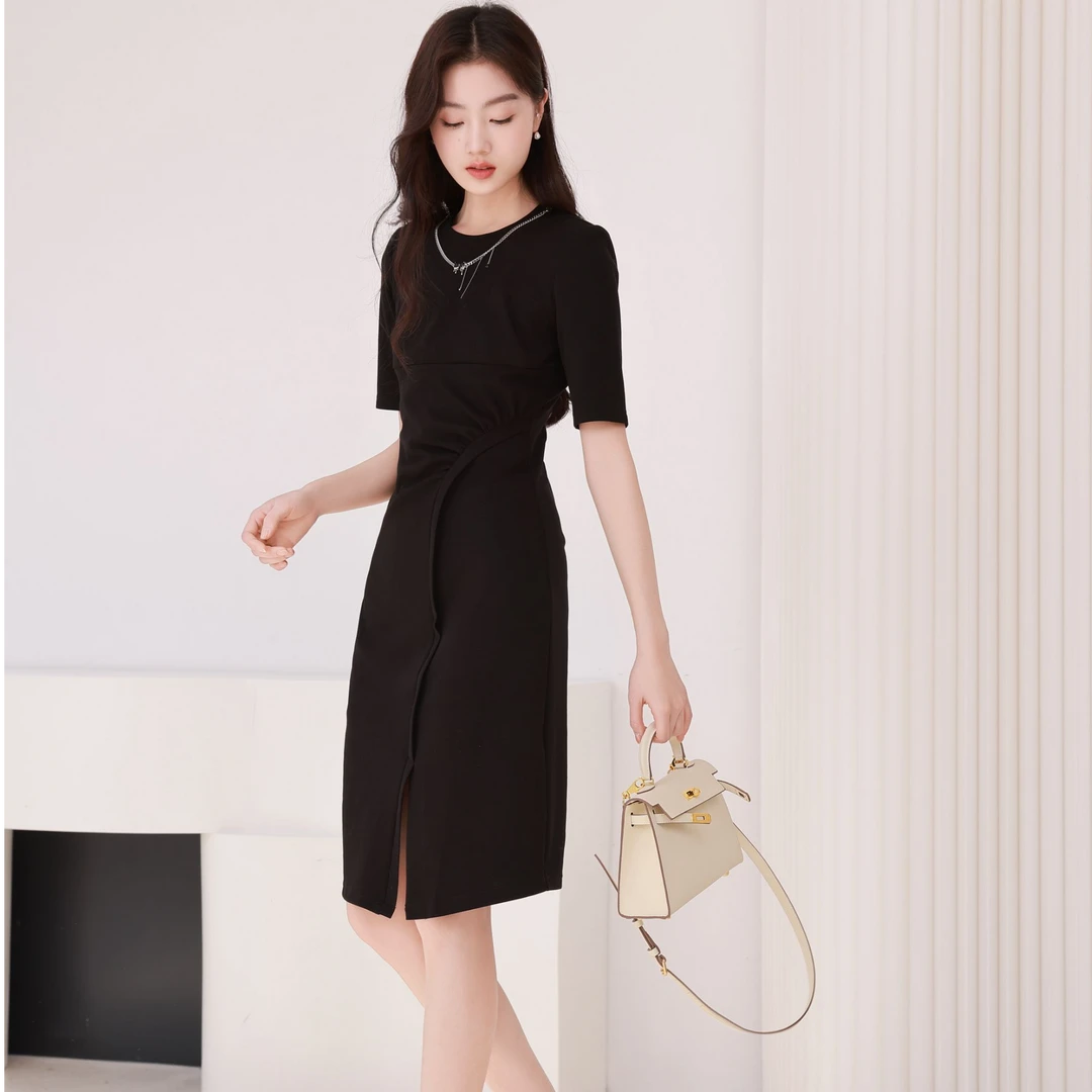 【李不了】Q3091656连衣裙 香影休闲白搭时尚显瘦春新款连衣裙