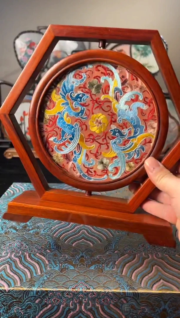 刺绣纯手工非遗苏绣双面绣摆件