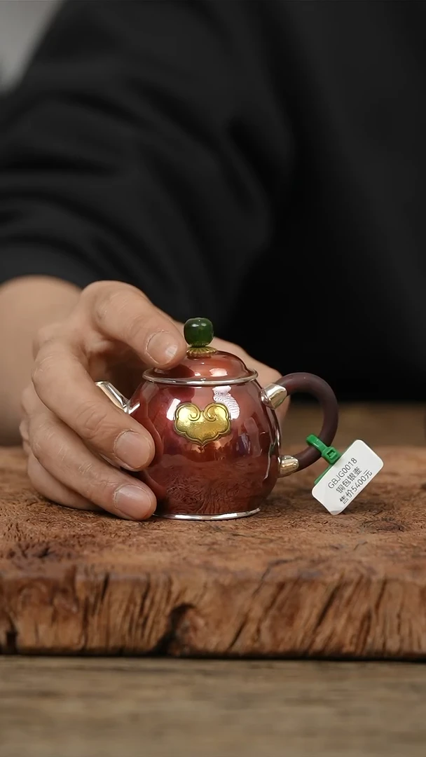 银器丨秋月如意小壶
