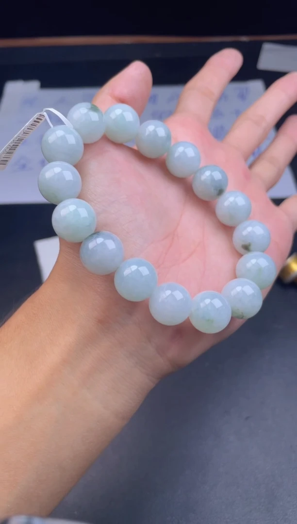 未镶嵌定制翡翠珠串卡13.8