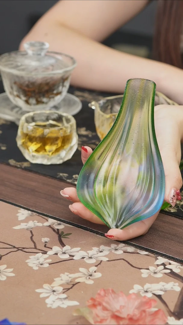 手工艺品琉璃蓝绿色茶则