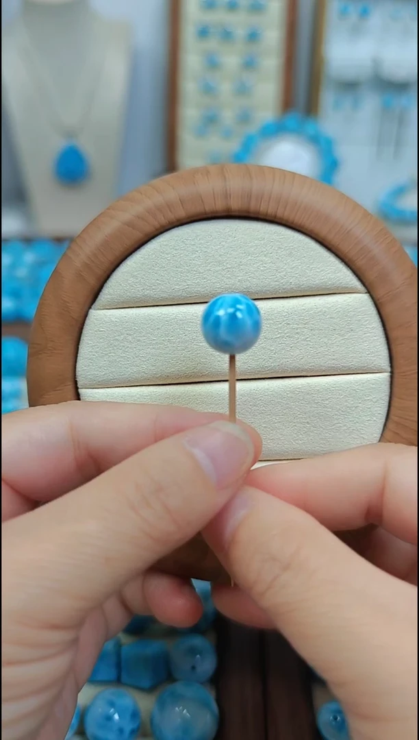 未镶嵌针钠钙石（海纹石）珠宝半成品老*机多样性发一