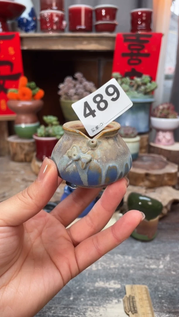 【闪购商品】摆件489微瑕知木小芳花盆