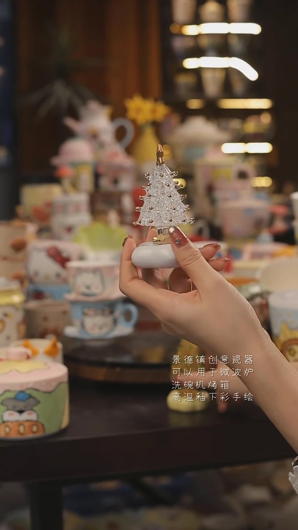 随机景德镇釉下彩绘设计师款式陶瓷