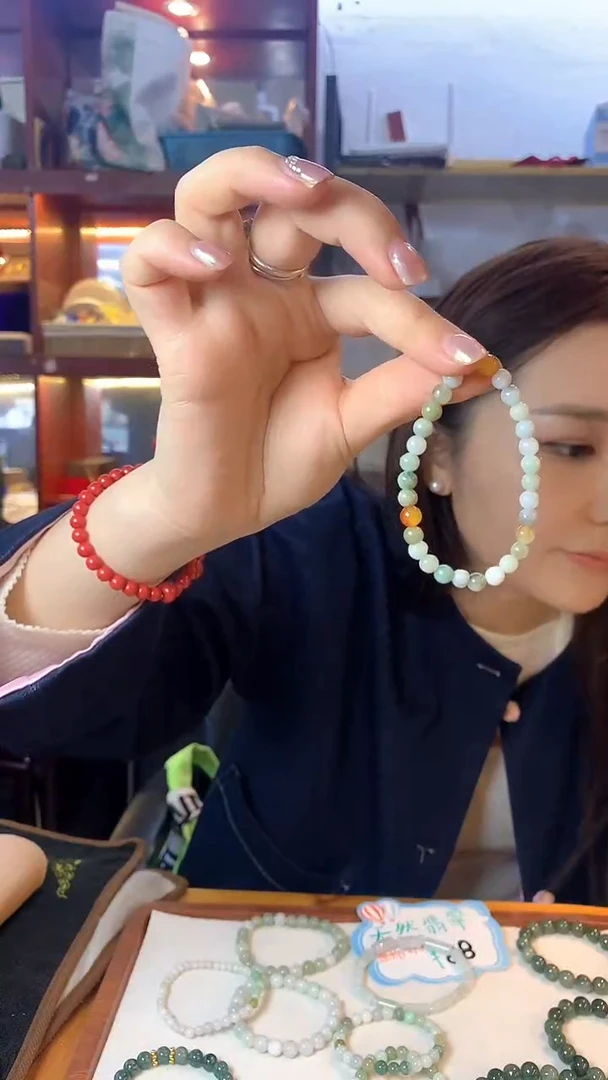 未镶嵌手串翡翠天然翡翠A货手串