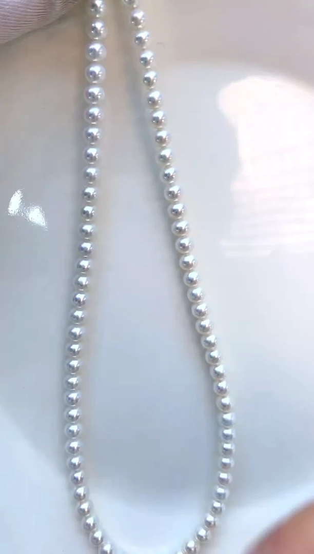【闪购商品】淡水珍珠项链银S925镶嵌5-6