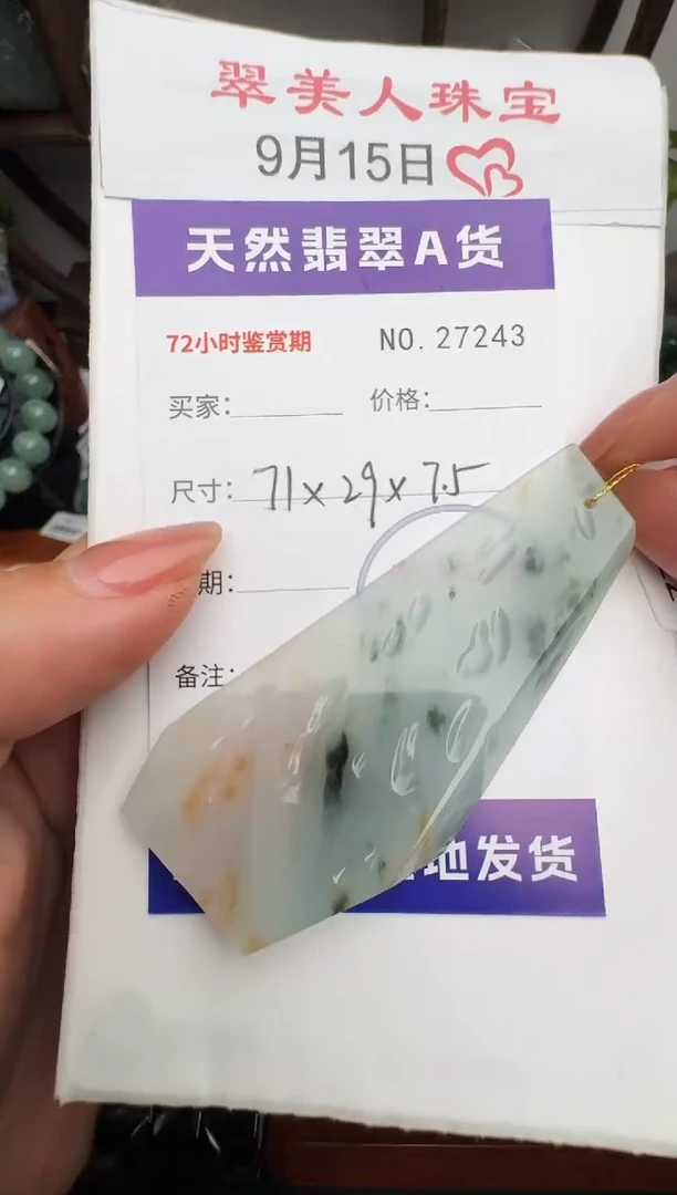 颈饰未镶嵌翡翠原石27243