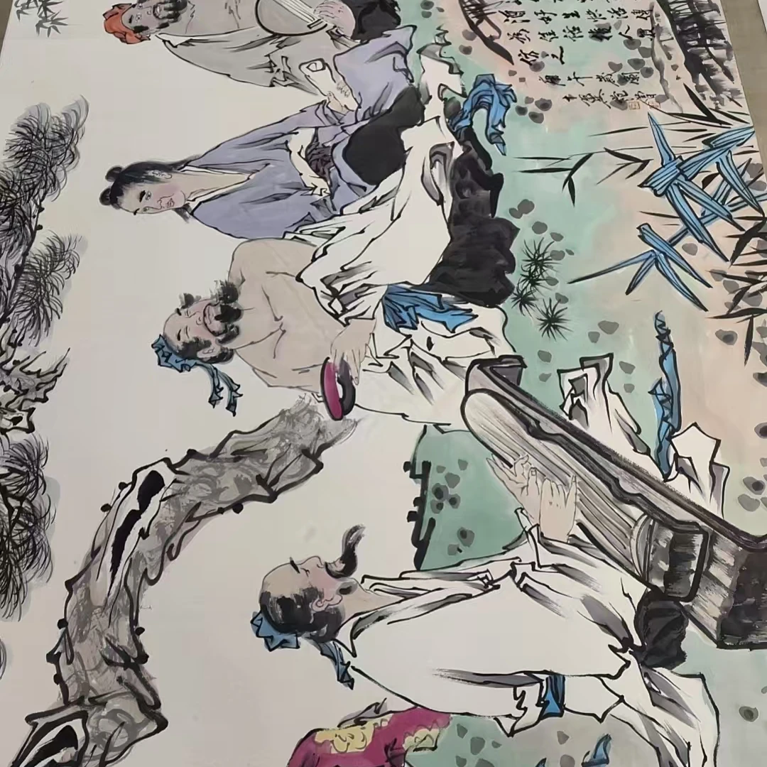 范曾款人物大画心380x150