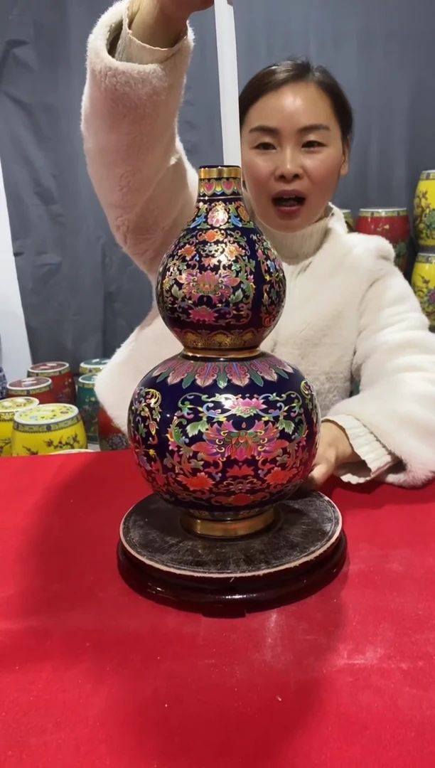 【闪购商品】景泰蓝珐琅彩葫芦瓶