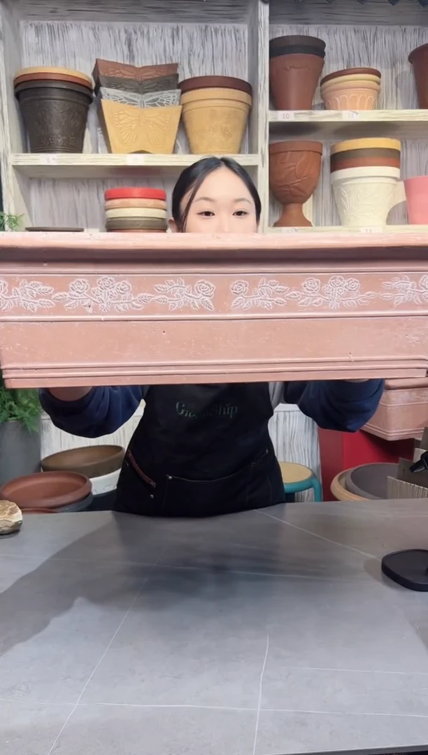 22*57*18/陶粉刷白长花盆