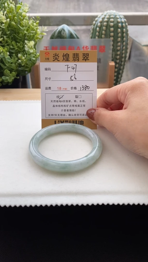 未镶嵌手镯翡翠56圈口 编码F47