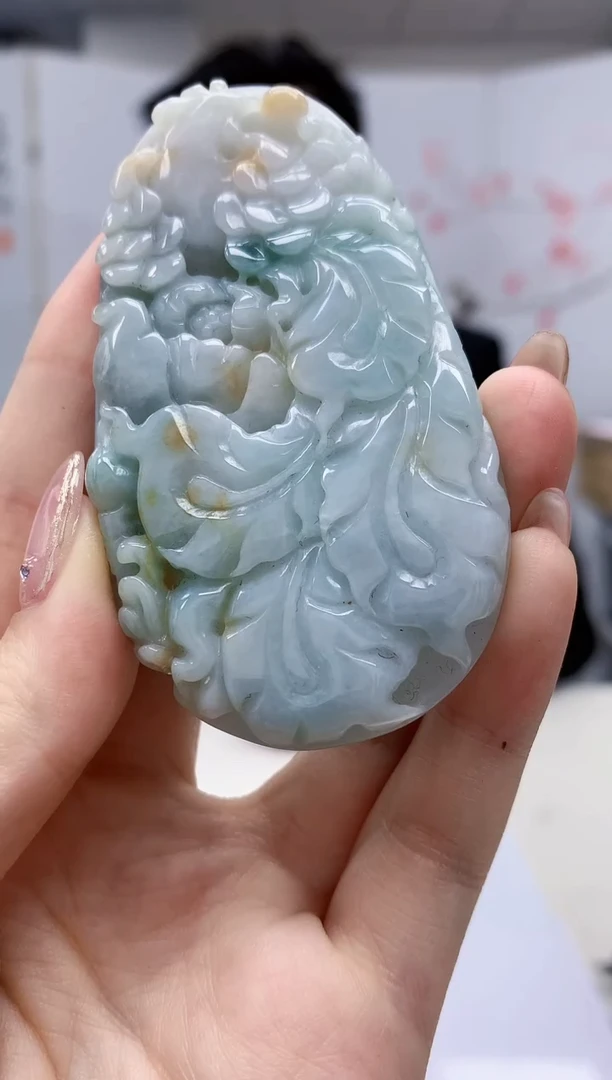【闪购商品】定制翡翠未镶嵌1502jw-毛货挂件18