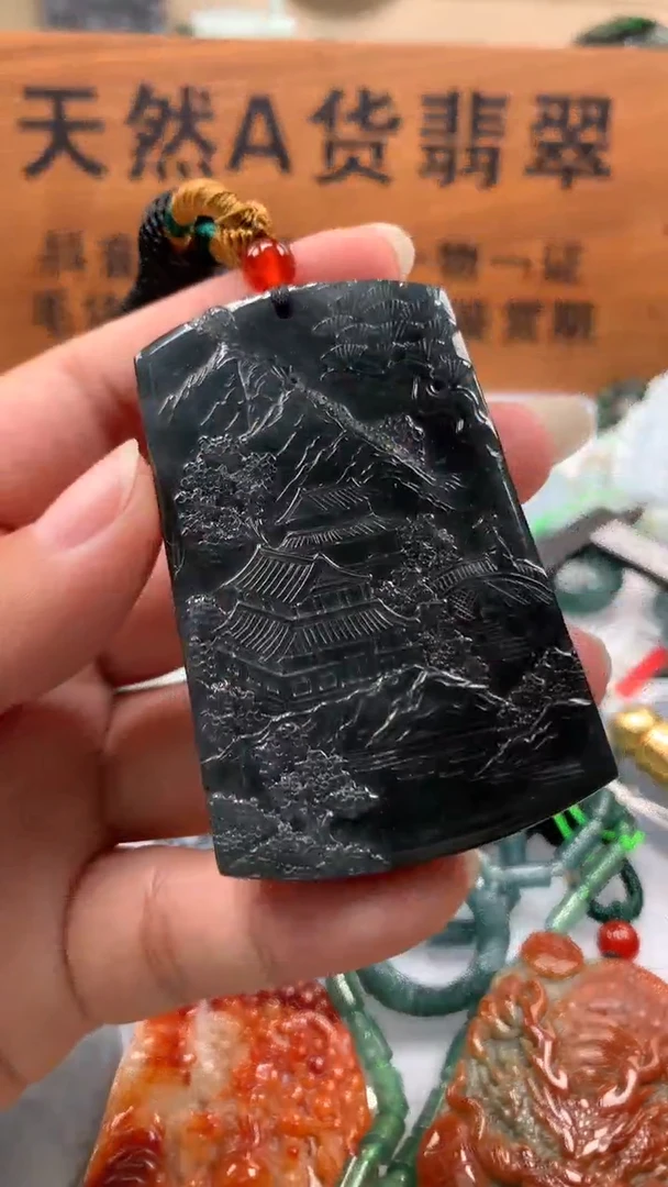 【闪购商品】翡翠颈饰未镶嵌保真天然A货翡翠