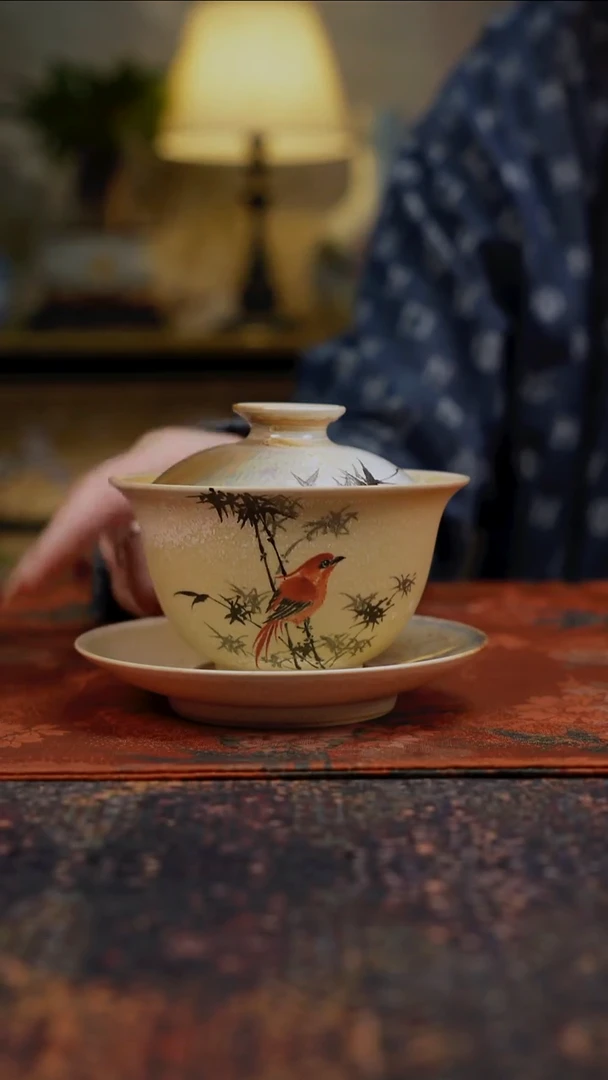 杯景德镇陶瓷杯碗柴烧多人