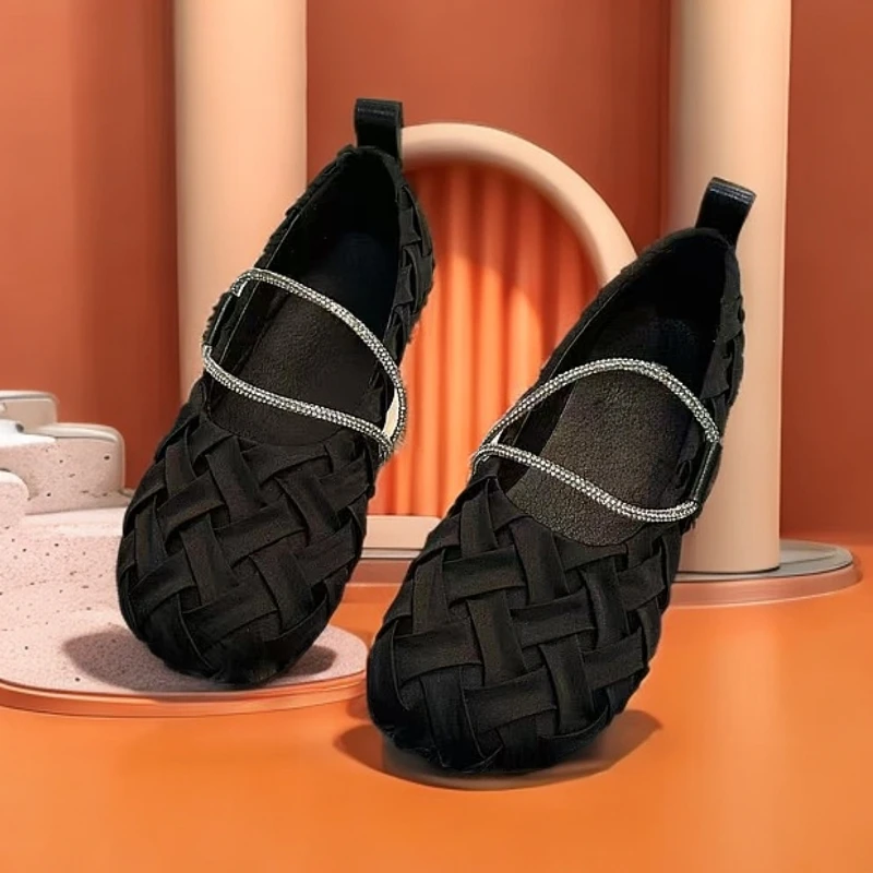 波哥大码女鞋38-43码18-1文艺小清新气质淑女气质平底玛丽珍瓢鞋