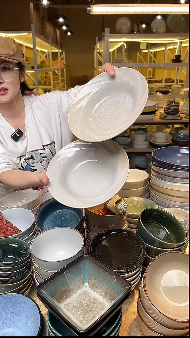 瓷39外贸尾货窑变釉下彩默认微瑕