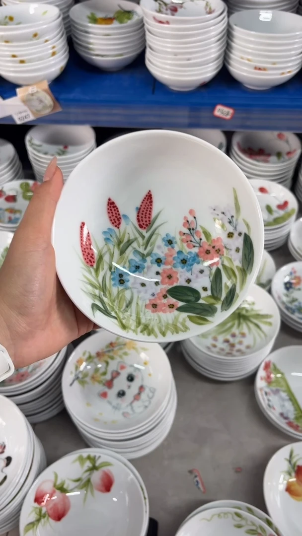 瓷片景德镇高温陶瓷食品级手绘釉中彩-小胖碗