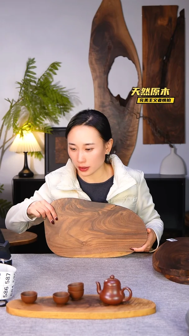 木北美黑胡桃原木.干裂疤结不属于商品质量问题完美主义者慎拍