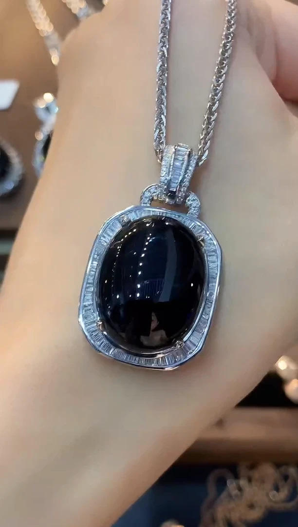 吊坠(不含链)18K金镶嵌翡翠C237