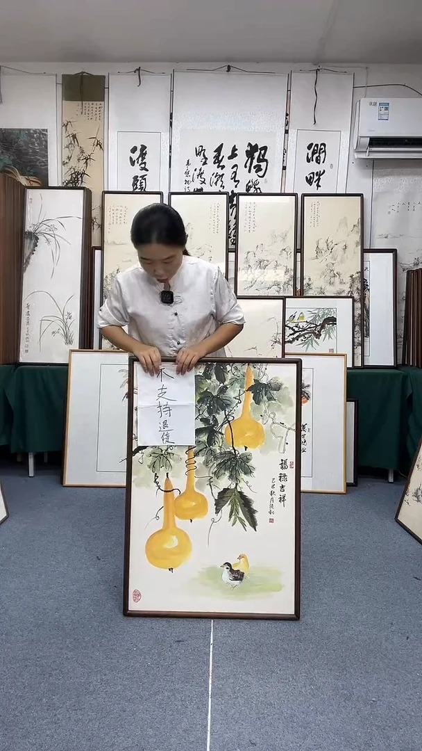 国画62*92实木画框京东包邮手绘不支持退货