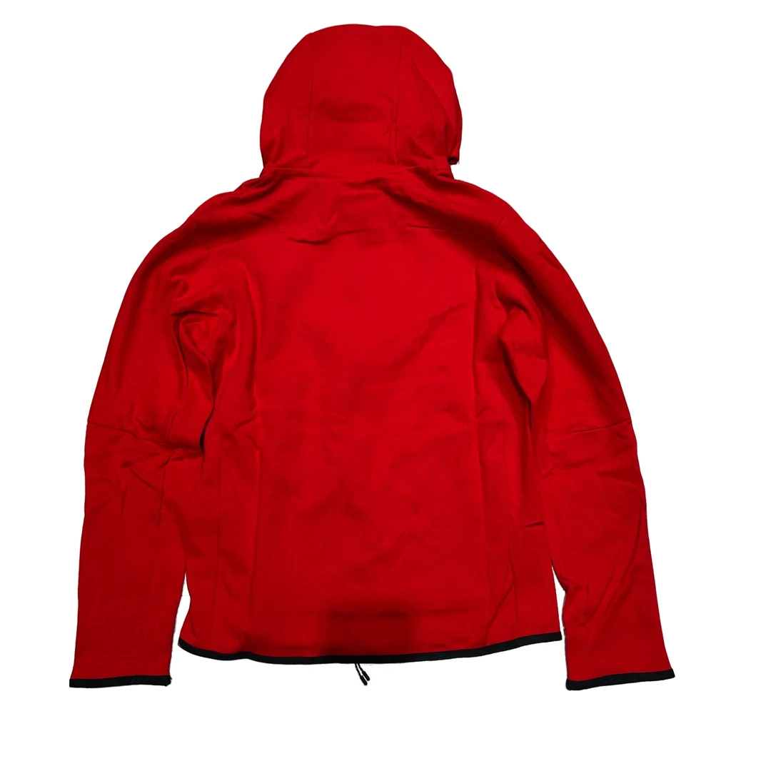 女款红色春秋透气保暖软壳防水防风户外连帽外套