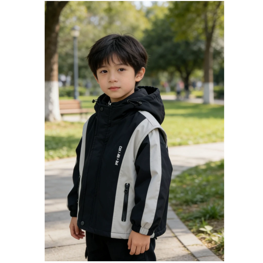 【绗棉马甲+内搭两件套 软壳三防面料】男童冬款棉服外套1218002