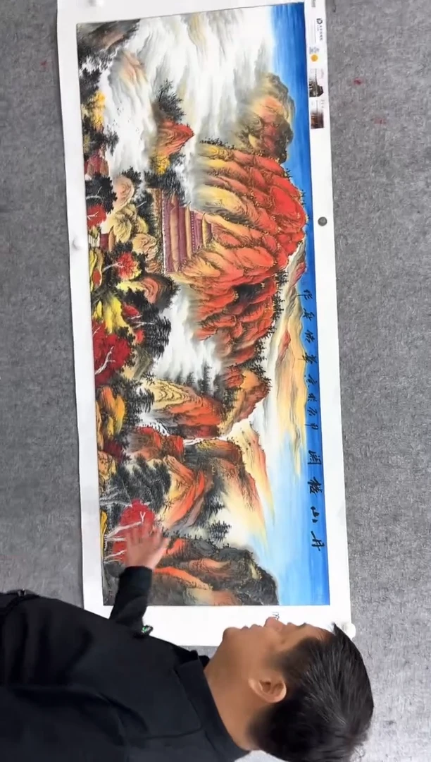 国画张传亭老师的红袍作品