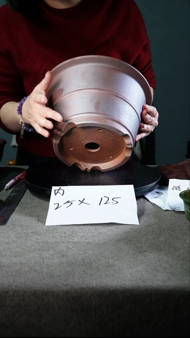 宜兴紫砂花盆小盆