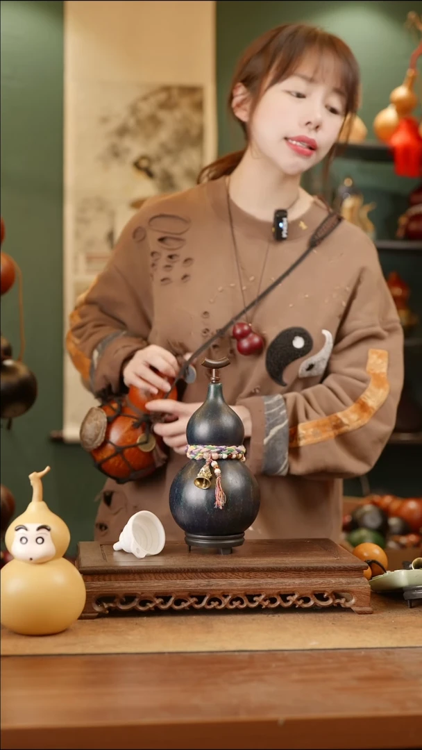 42号精品天然大漆工艺防渗内胆酒葫芦~