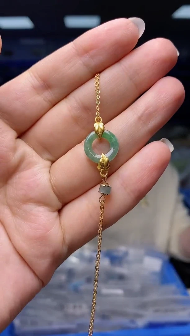 【闪购商品】翡翠手链银S925镶嵌   G12515