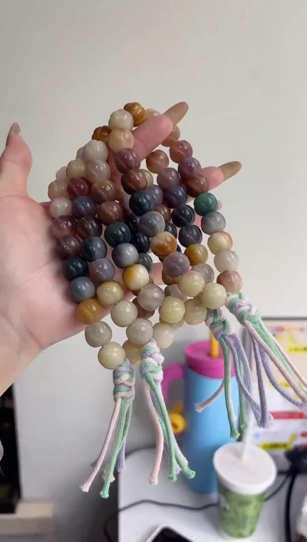 手串菩提根/象牙果沐s23紫美人玉化花卷酥11*13mm手持