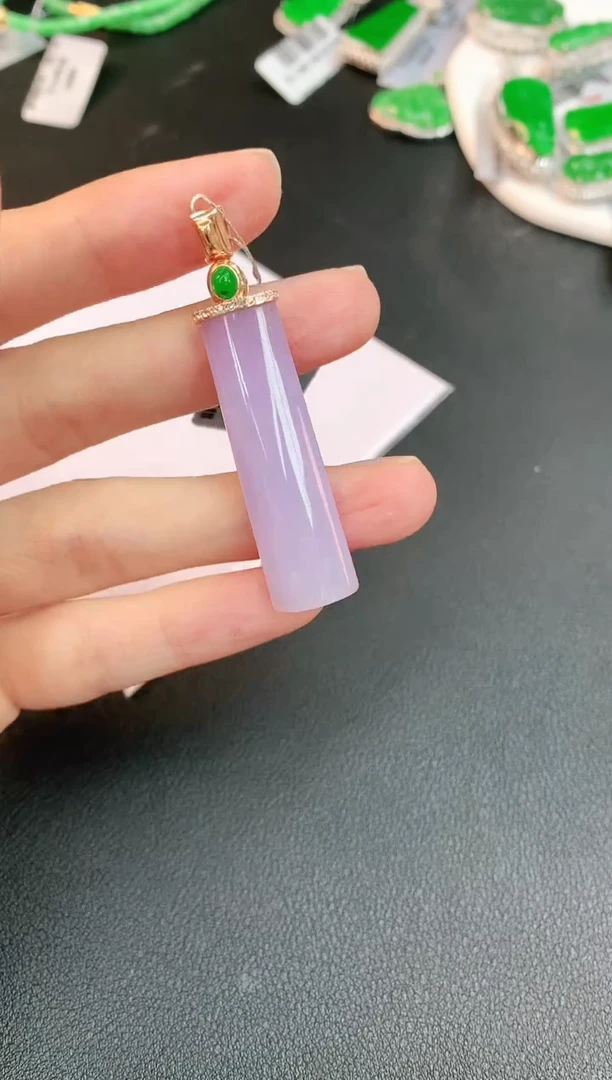 【闪购商品】翡翠颈饰18K金镶嵌赠礼盒证书 小君