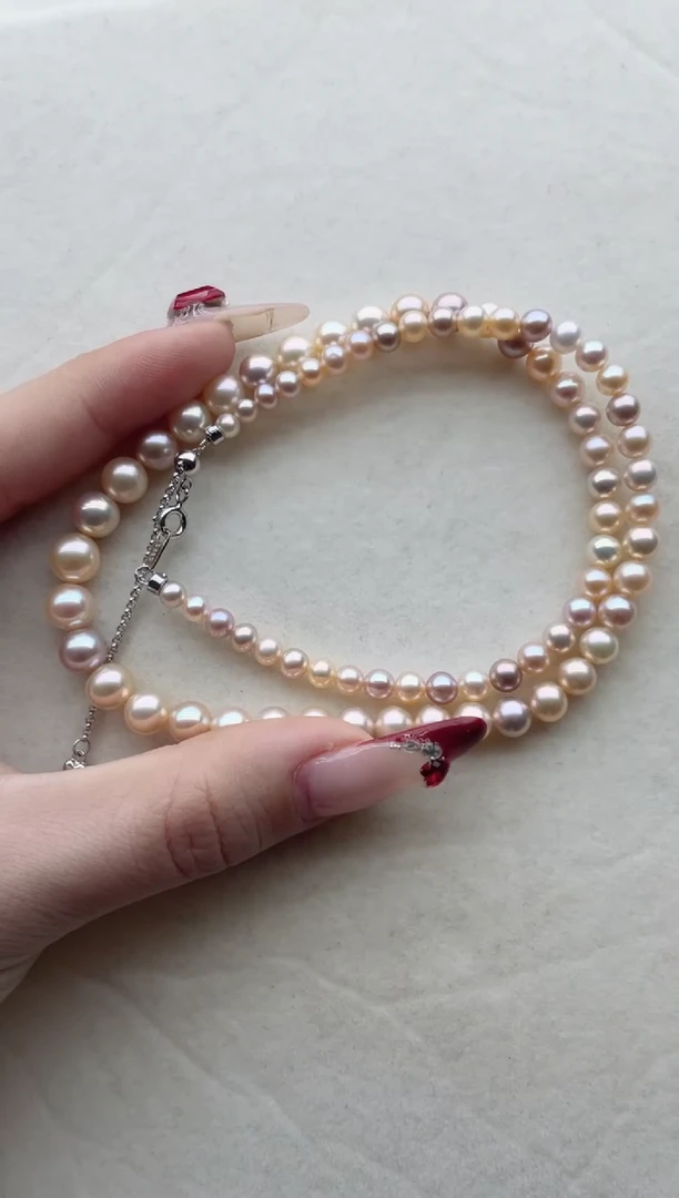 【闪购商品】淡水珍珠项链银S925镶嵌A14-多样性发其一