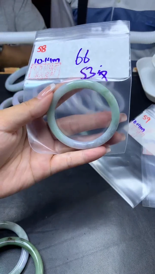 未镶嵌定制翡翠58手镯53纹+66元+拍一发一