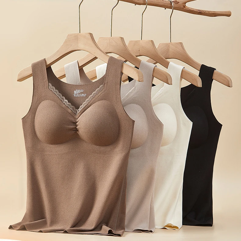 063双面绒抽条保暖背心