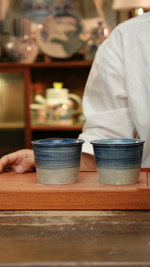 摆件景德镇纯手工釉下彩精品茶具