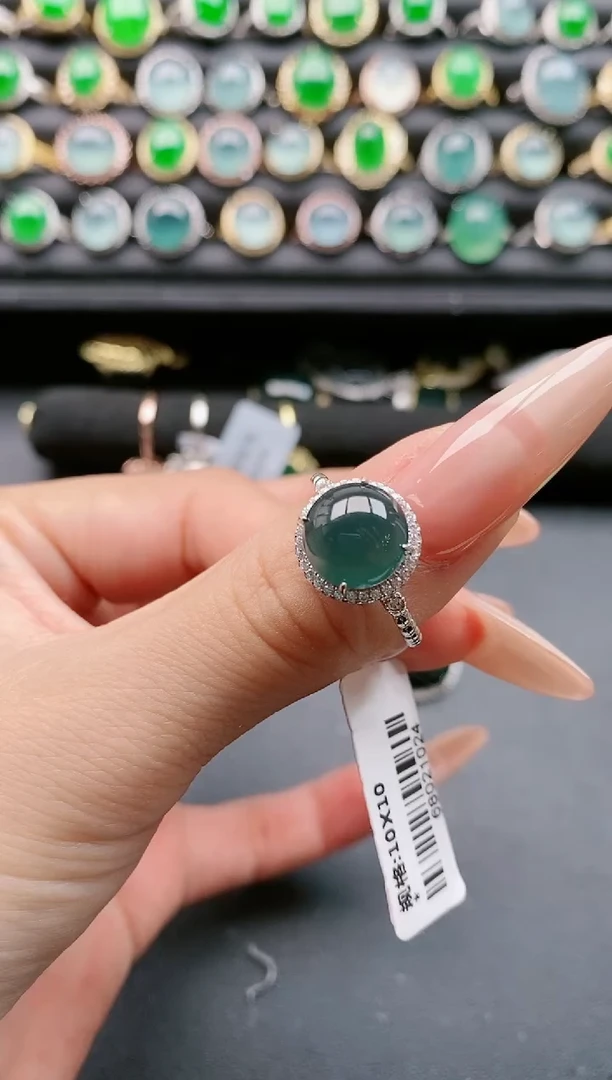 【闪购商品】翡翠戒指银S925镶嵌111111